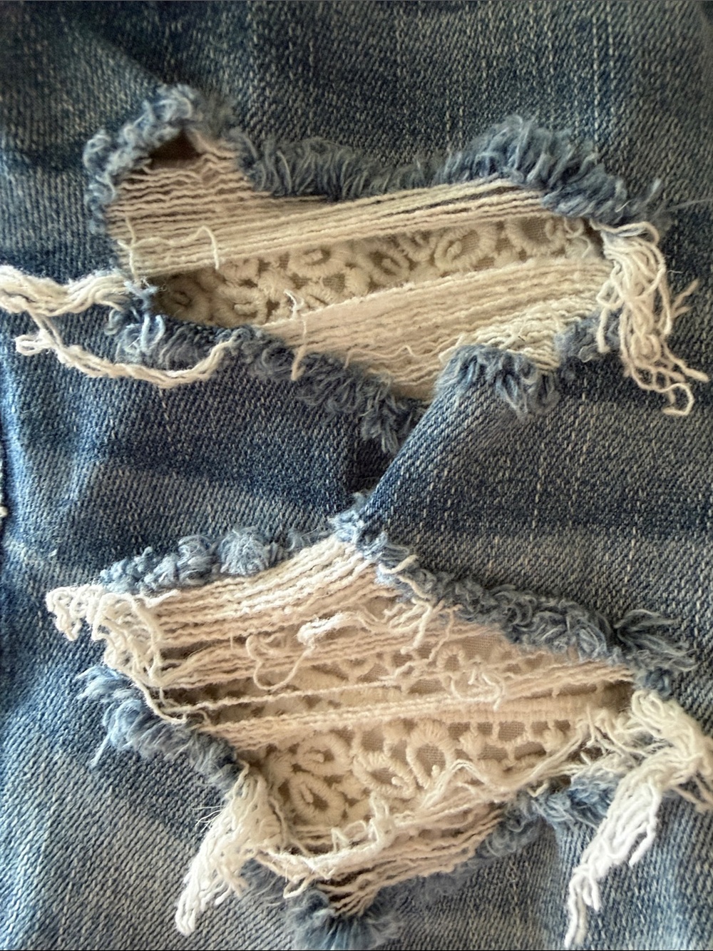 Distressed Denim Cutoff Shorts - Picture 2 of 10